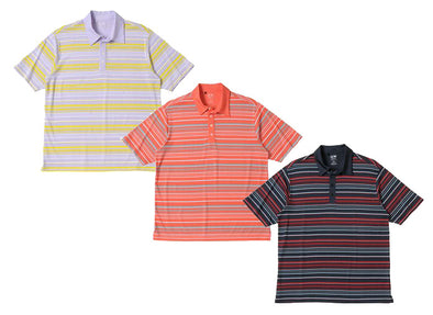 Adidas Men's ClimaLite Engineered Stripe Golf Polos Shirts I Color Options