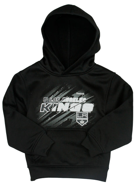 Reebok NHL Little Kids Los Angeles Kings Performance Pullover Sweatshirt Hoodie, Black