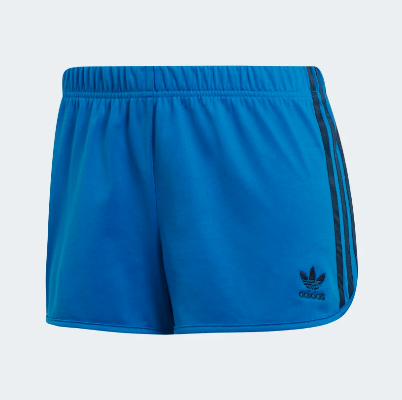 Adidas Women\'s 3-Stripes Shorts, Blue Bird – Fanletic