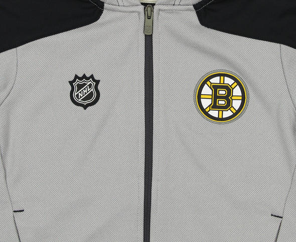 Outerstuff Boston Bruins NHL Kids (4-7) Delta Hooded Full Zip Jacket, Grey