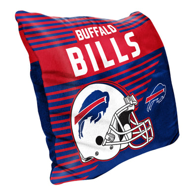 Northwest NFL Buffalo Bills Velvet Stripes Throw Pillow, 16"x16"