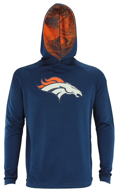 Zubaz NFL Denver Broncos Men's Lightweight  French Terry Hoodie