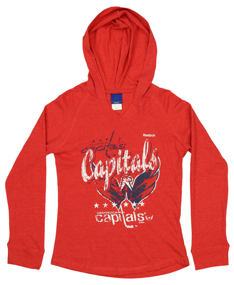Reebok NHL Youth Boys (8-20) Washington Capitals Hooded Shirt, Red