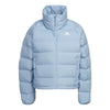 Adidas Women's Helionic Relaxed Fit Puffer Down Jacket, Ambient Sky