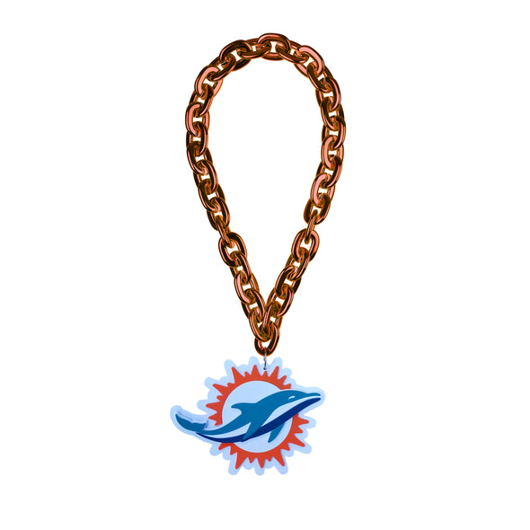 FOCO NFL Miami Dolphins Team Big Logo Light Up Chain