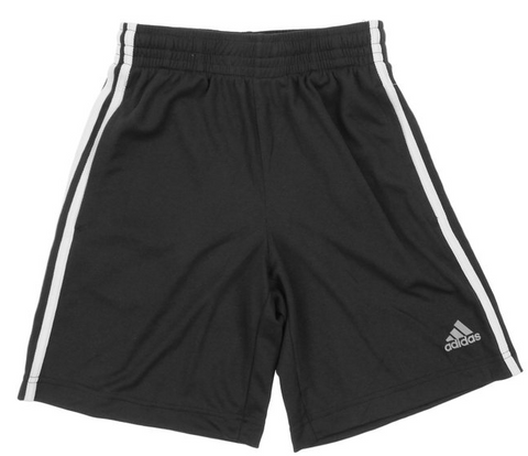 Adidas Youth 3-Stripe Mesh Performance Shorts, Black