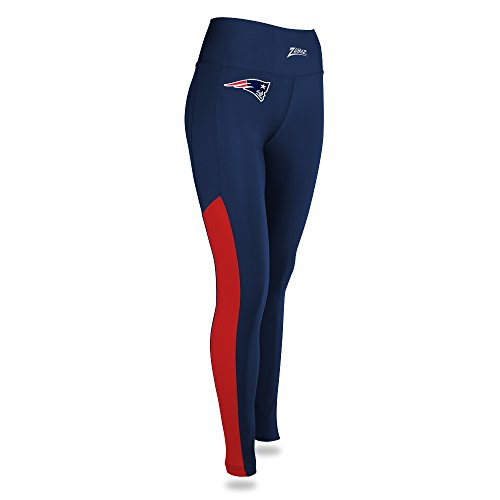 Zubaz NFL Women’s New England Patriots Solid Color Team Logo Leggings
