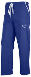 Fabrique Innovations Unisex MLB Kansas City Royals Team Logo Scrub Pants
