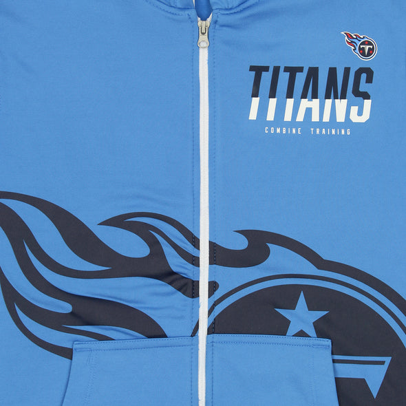 Outerstuff NFL Men's Tennessee Titans Drill Performance Full Zip Hoodie