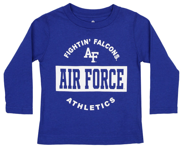 Outerstuff Air Force Falcons NCAA Toddler Goal Line Stand 3 in 1 Combo Tee, Royal/Grey