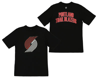 FISLL NBA Men's Portland Blazers Team Color, Name and Logo Premium T-Shirt
