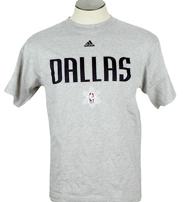 Adidas NBA Men's Dallas Mavericks Team Grey T-Shirt | Medium