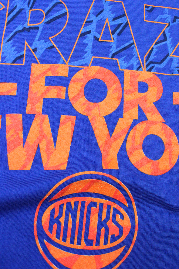 Adidas NBA Basketball Youth New York Knicks Crazy City T-Shirt - Blue