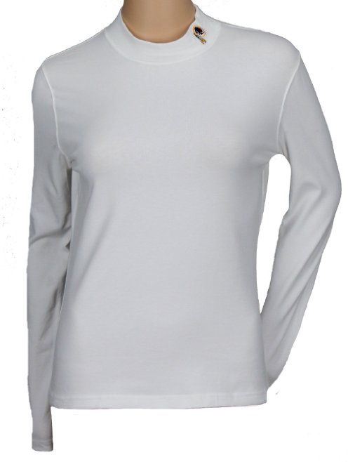 Reebok Women's NFL Washington Long Sleeve Stretch Mock Turtleneck Top, White