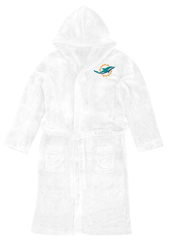 Northwest NFL Men's Miami Dolphins Hooded Silk Touch Robe, 26" x 47"