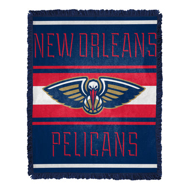 Northwest NBA New Orleans Pelicans Nose Tackle Woven Jacquard Throw Blanket