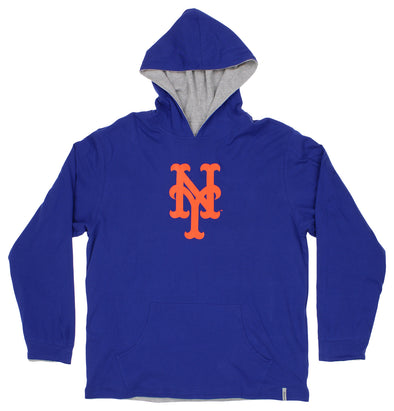 Reebok MLB Men's New York Mets Reversible Home & Away Hoodie, Blue/Gray