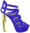 Steve Madden Dysert Women's Fashion Heels Shoes, Blue Suede