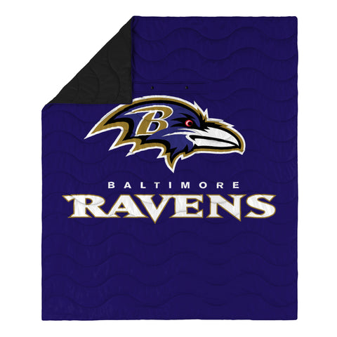 FOCO NFL Baltimore Ravens Exclusive Outdoor Wearable Big Logo Blanket, 50" x 60"