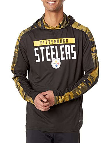 Zubaz NFL Men's Pittsburgh Steelers Lightweight Elevated Hoodie with Camo Accents