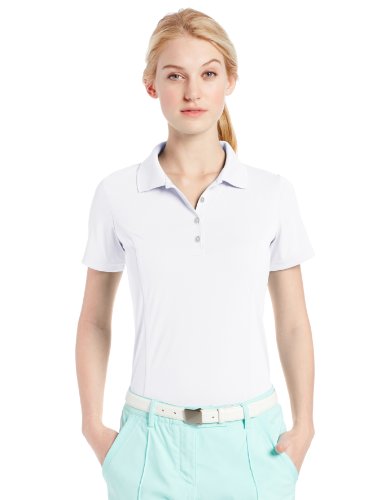 Adidas Women's Puremotion Solid Golf Button Up Short Sleeve Jersey Polo, Several Colors