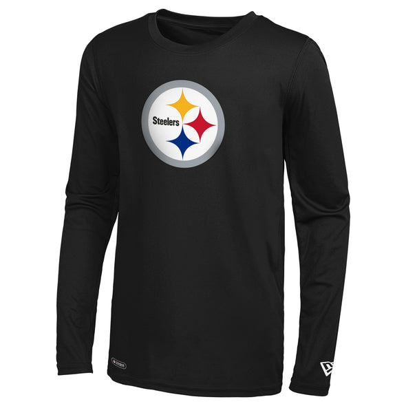 New Era NFL Men's Pittsburgh Steelers Stadium Logo Long Sleeve Performance Shirt
