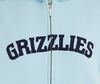 Reebok NBA Women's Junior Girls Memphis Grizzlies Full Zip Up Glam Hoodie
