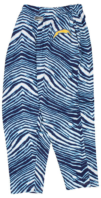 Zubaz Los Angeles Chargers NFL Men's Zebra Left Hip Logo Lounge Pant