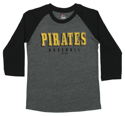 Outerstuff MLB Youth Pittsburgh Pirates Baseball Academy 3/4 Sleeve Raglan Tee