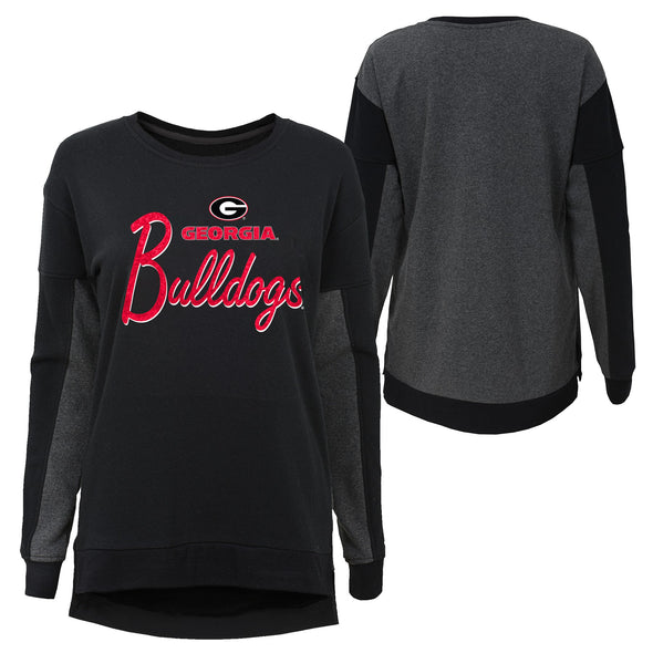 Outerstuff NCAA Youth Girls (7-16) Georgia Bulldogs In The Mix Long Sleeve Crew Top