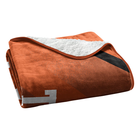 Northwest NCAA Texas Longhorn Silk Touch Sherpa Throw Blanket, 60"X80"