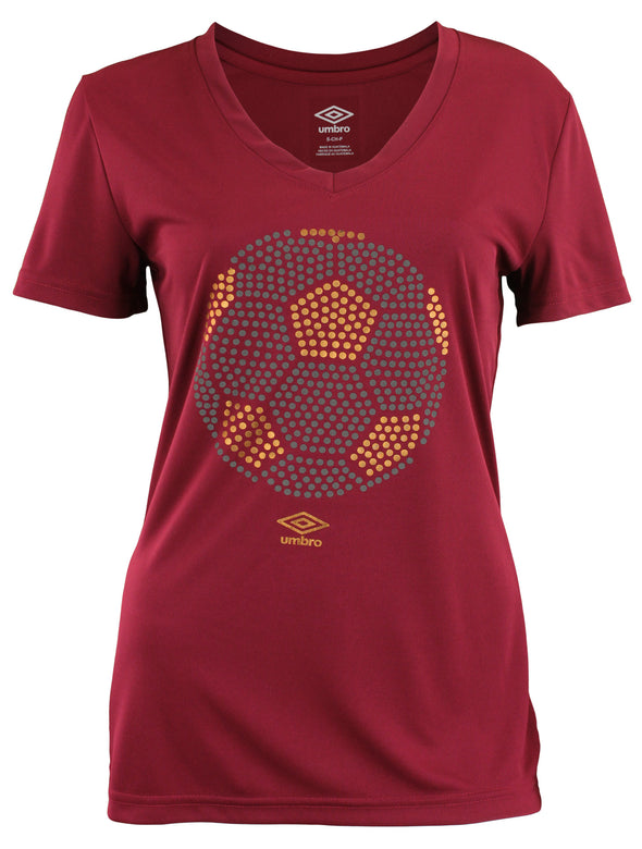 Umbro Women's Football Bling Climate Short Sleeve Tee