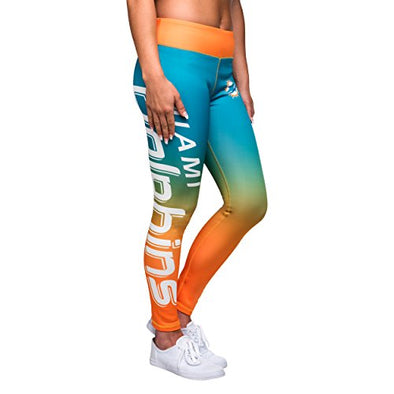 Forever Collectibles NFL Women's Miami Dolphins Gradient 2.0 Wordmark Legging