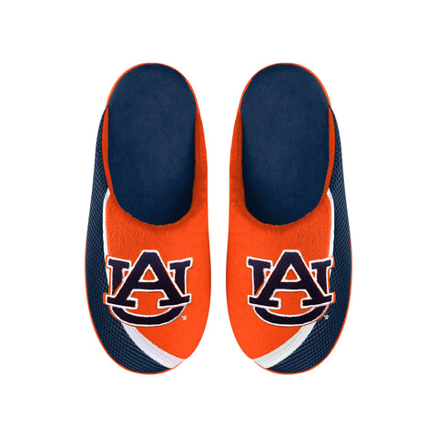 FOCO NCAA Men's Auburn Tigers 2022 Big Logo Color Edge Slippers