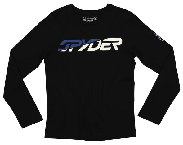 Spyder Boys Youth 8-20 L/S Graphic Tee Black Size L14/16
