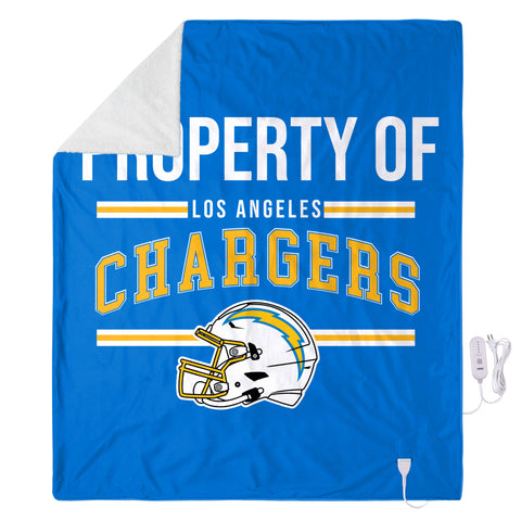 FOCO NFL Los Angeles Chargers Exclusive Heated Throw Blanket, 50"x60"