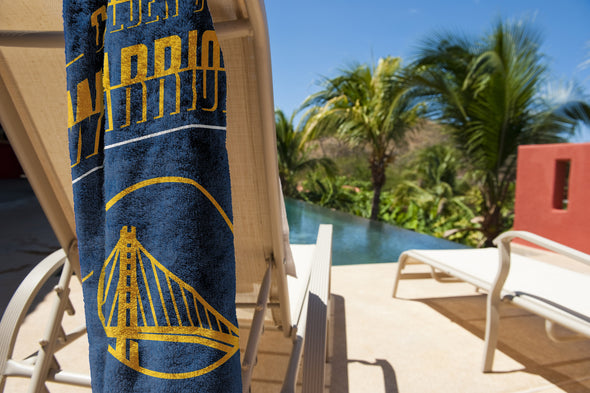 Northwest NBA Golden State Warriors Splitter Beach Towel & Mesh Bag Set