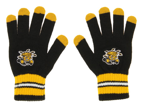Outerstuff NCAA Boy's Youth (8-20) Wichita State Shockers Touch Screen Go Gloves, Black/Yellow, One Size