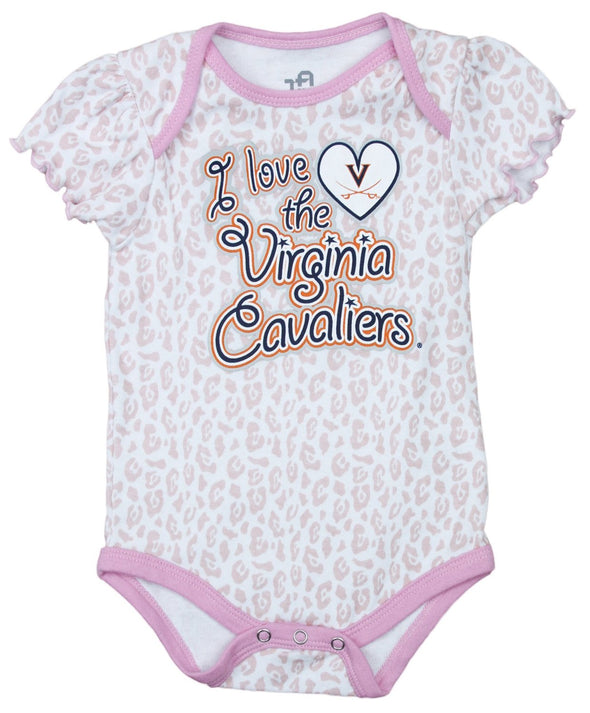 NCAA Infant Girl's Virginia Cavaliers 3 Pack Creeper Bodysuit Set