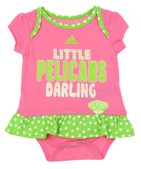 Adidas NBA Infant New Orleans Pelicans 3 Piece Creeper, Bib and Booty Set