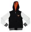 NCAA Youth Texas Longhorns Diamond Bezel Varsity Hoodie, Black