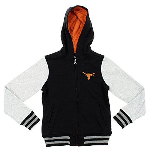 NCAA Youth Texas Longhorns Diamond Bezel Varsity Hoodie, Black