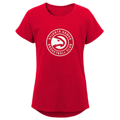 Outerstuff NBA Youth Girls (7-16) Atlanta Hawks Primary Logo Short Sleeve Tee