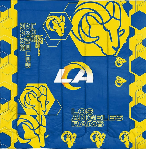 Northwest NFL Los Angeles Rams Hexagon Comforter & Sham Set
