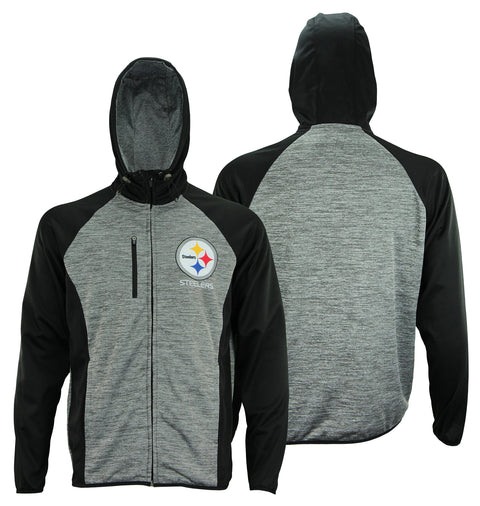 G-III Sports Men's NFL Pittsburgh Steelers Solid Fleece Full Zip Hooded Jacket