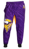 KLEW NFL Men's Minnesota Vikings Cuffed Jogger Pants, Purple