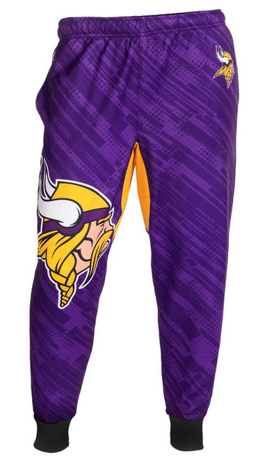 KLEW NFL Men's Minnesota Vikings Cuffed Jogger Pants, Purple