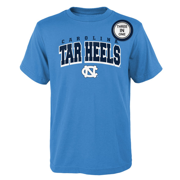 Outerstuff NCAA Youth 8-20 North Carolina Tar Heels 3 in 1 Combo Shirt Pack