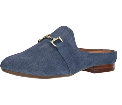 Aerosoles Women's Out Of Sight Slip On Mules, Mid Blue Suede