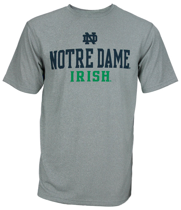 NCAA Men's Notre Dame Classic Name and Logo Dri Tek Performance T-Shirt